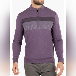 Travis Mathew Pioneer Stretch Cotton Blend Half Zip Pullover